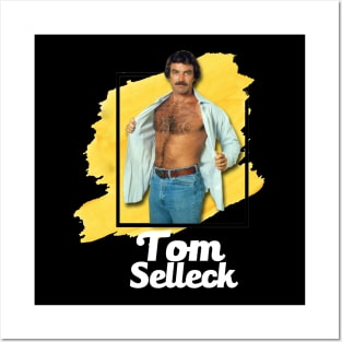 Tom Selleck//Yellow Splash Posters and Art